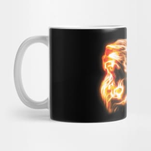 Burning roaring lion Mug